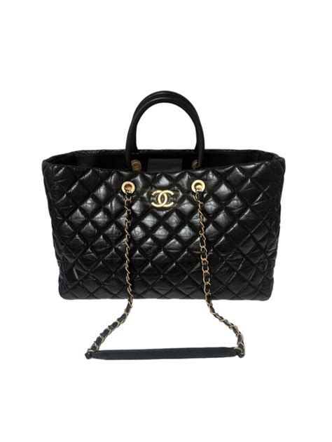 Chanel Quilted Coco Allure Shopping Tote 